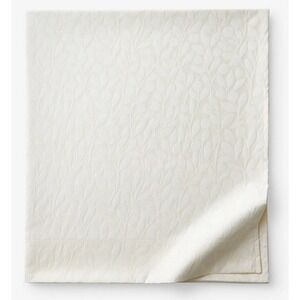 The Company Store Supima Cotton Jacquard Leaf Flat Sheet Queen Ivory 51352A